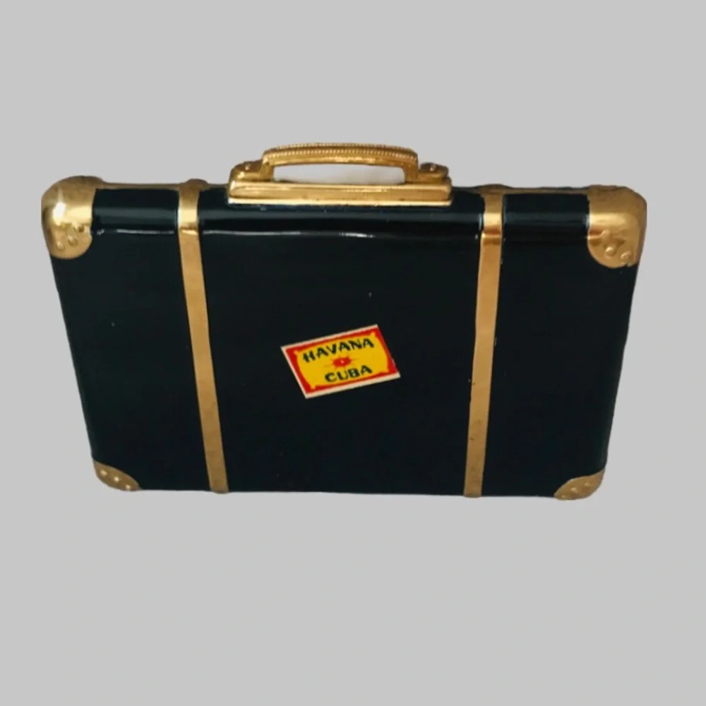 PATPEND Stamp 1940’s Miniature Suitcase Powder Compacts - Picture 9 of 11